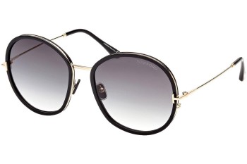 Slnečné okuliare Tom Ford FT0946 01B Okrúhle Čierne