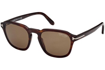 Slnečné okuliare Tom Ford FT0931 52H Polarized Okrúhle Havana