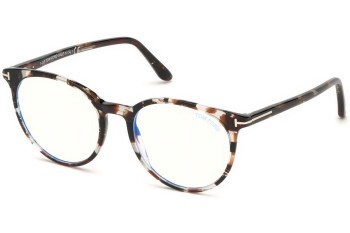 Okuliare Tom Ford FT5575-B 055 Okrúhle Havana