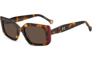 Slnečné okuliare Carolina Herrera HER0182/S O63/70 Obdĺžníkové Havana