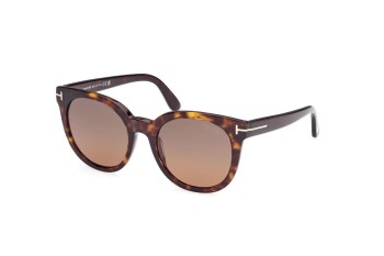 Slnečné okuliare Tom Ford FT1109 52H Polarized Okrúhle Havana