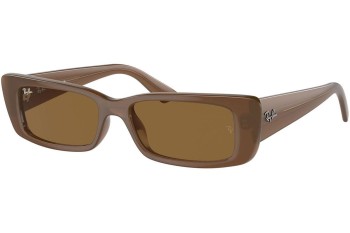 Slnečné okuliare Ray-Ban RB4425 677973 Obdĺžníkové Hnedé