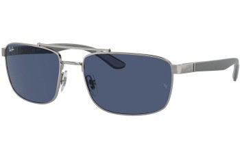 Slnečné okuliare Ray-Ban RB3737 004/80 Obdĺžníkové Sivé