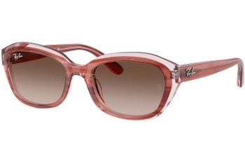 Slnečné okuliare Ray-Ban Junior RJ9081S 717313 Obdĺžníkové Hnedé