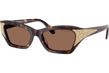 Slnečné okuliare Swarovski SK6029 100273 Cat Eye Havana