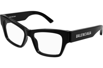 Okuliare Balenciaga BB0378O 001 Squared Čierne