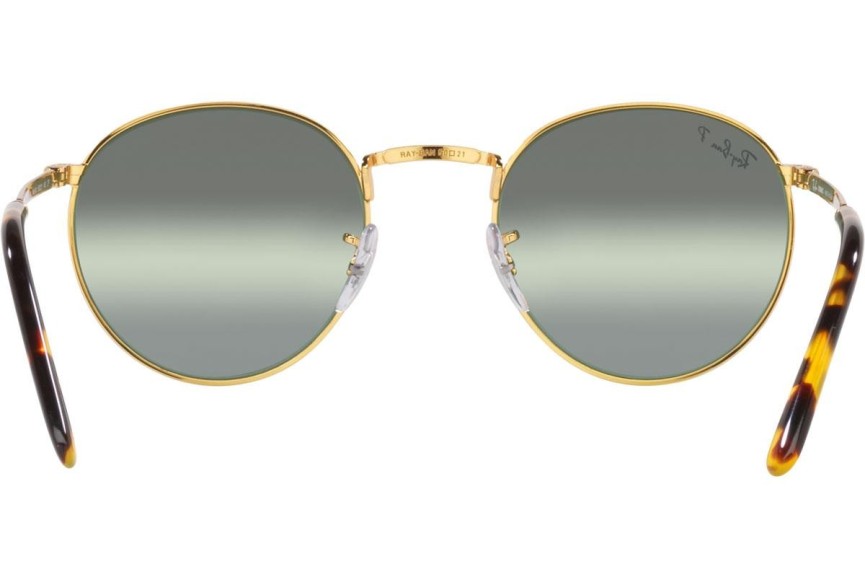 Slnečné okuliare Ray-Ban New Round Chromance Collection RB3637 9196G4 Polarized Okrúhle Zlaté