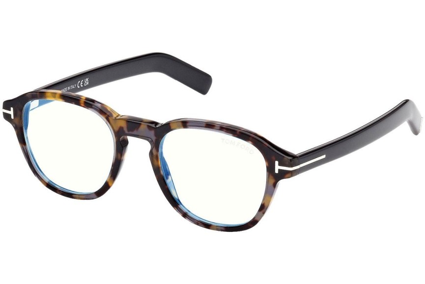 Okuliare Tom Ford FT5821-B 056 Okrúhle Havana