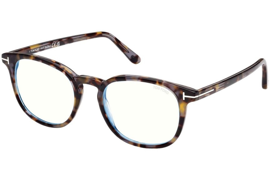 Okuliare Tom Ford FT5819-B 055 Okrúhle Havana