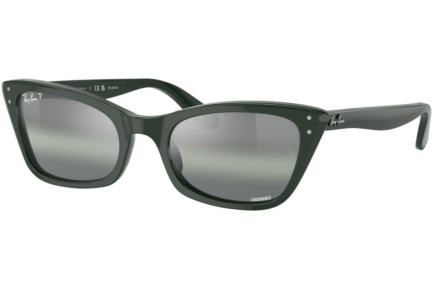 Slnečné okuliare Ray-Ban Lady Burbank Chromance Collection RB2299 6659G4 Polarized Cat Eye Zelené