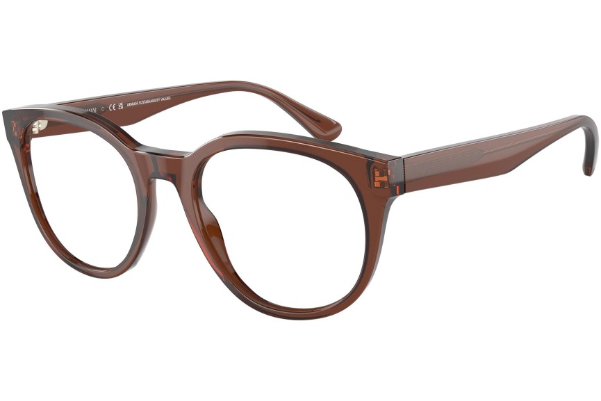 Okuliare Emporio Armani EA3207 5044 Okrúhle Hnedé