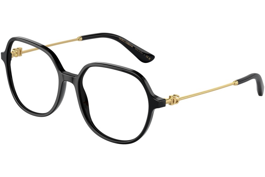 Okuliare Dolce & Gabbana DG3364 501 Okrúhle Čierne