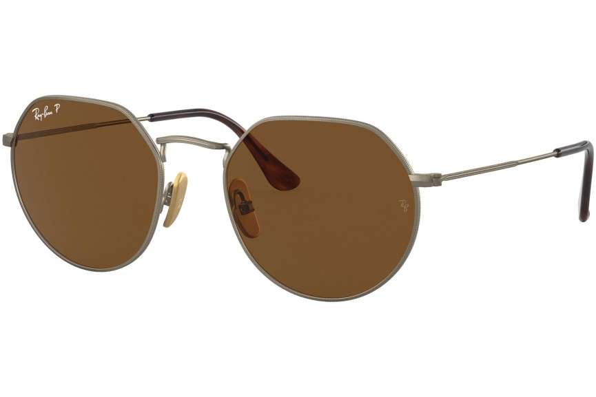 Slnečné okuliare Ray-Ban Titanium Collection RB8165 920757 Polarized Okrúhle Zlaté