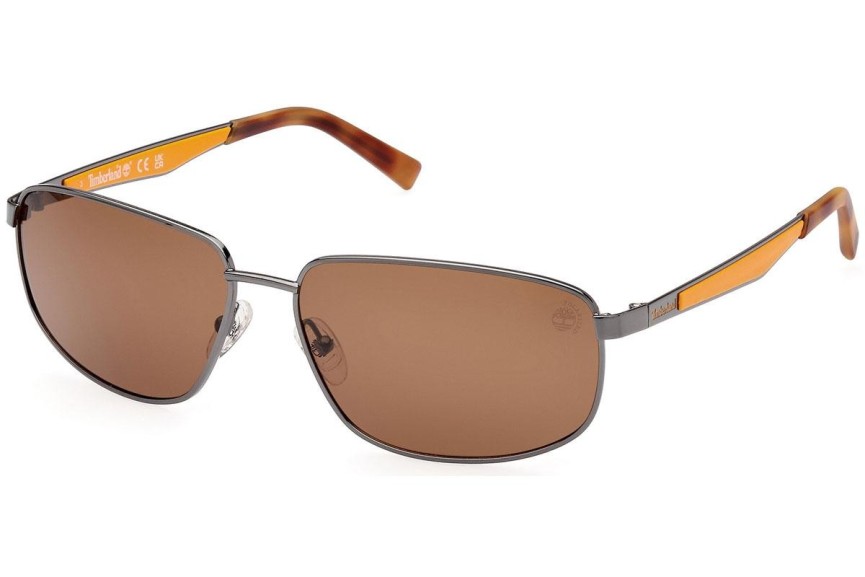 Slnečné okuliare Timberland TB9300 06H Polarized Obdĺžníkové Strieborné