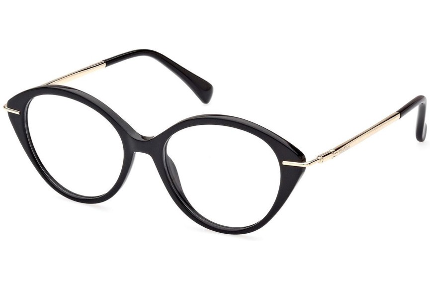 Okuliare Max Mara MM5075 001 Okrúhle Čierne