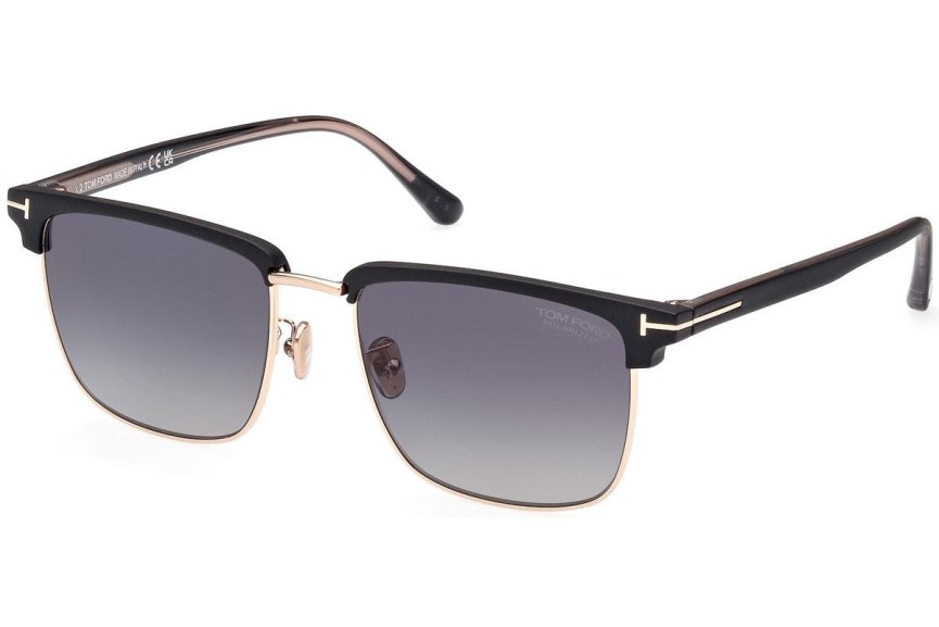 Slnečné okuliare Tom Ford FT0997-H 02D Polarized Browline Čierne