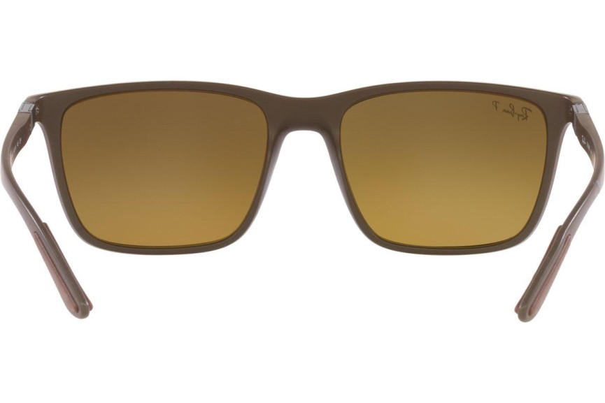 Slnečné okuliare Ray-Ban Chromance Collection RB4385 6124A3 Polarized Squared Hnedé