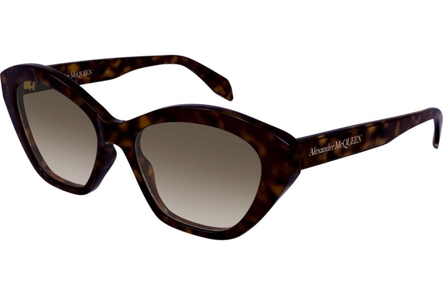 Slnečné okuliare Alexander McQueen AM0355S 002 Cat Eye Havana