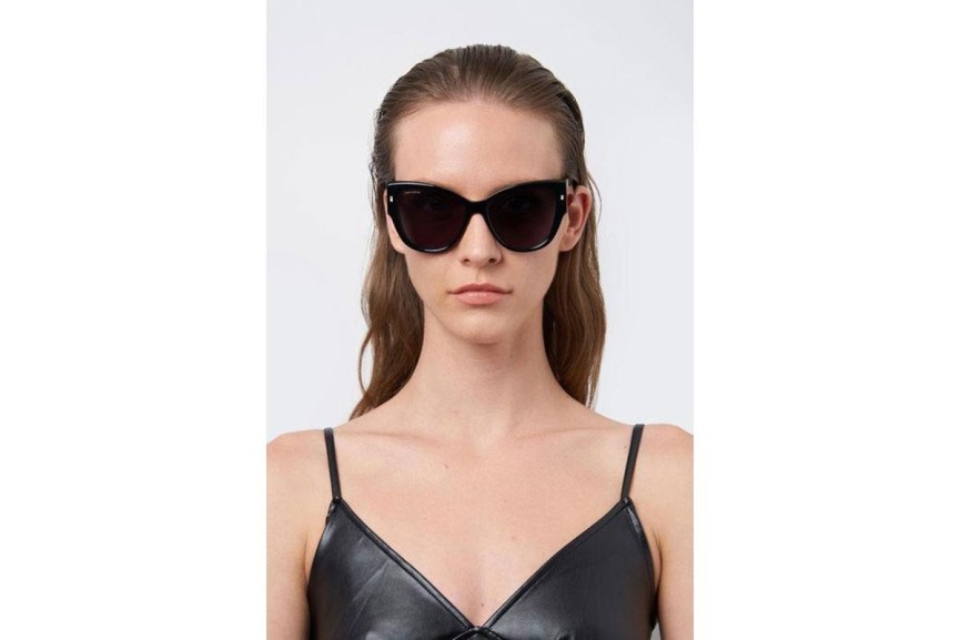 Slnečné okuliare Dsquared2 D20016/S 2M2/IR Cat Eye Čierne