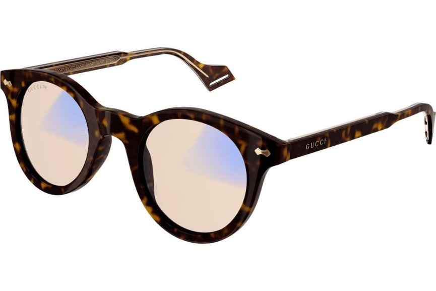 Slnečné okuliare Gucci GG0736S 005 Okrúhle Havana