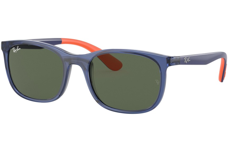 Slnečné okuliare Ray-Ban Junior RJ9076S 712471 Obdĺžníkové Modré