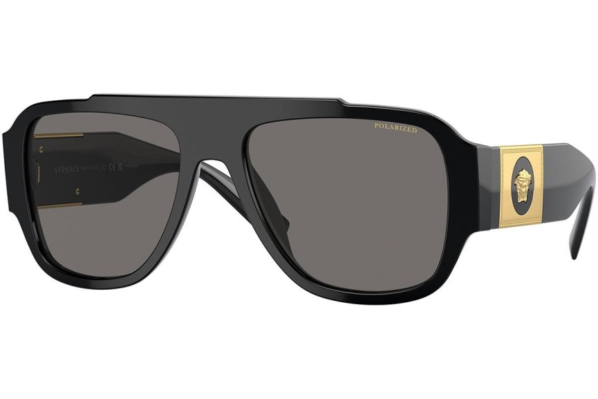 Slnečné okuliare Versace Macy'S Aviator VE4436U GB1/81 Polarized Flat Top Čierne