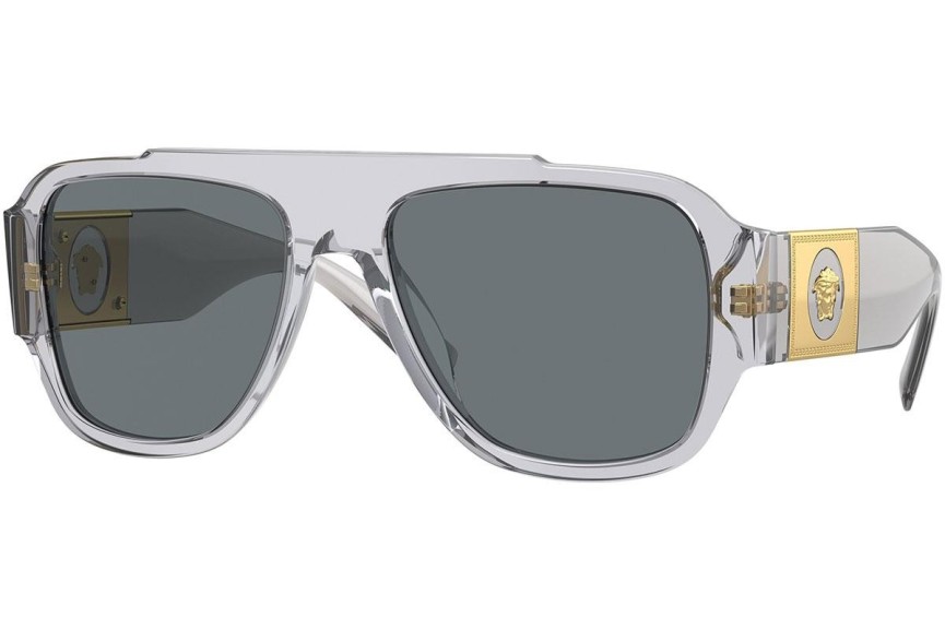 Slnečné okuliare Versace Macy'S Aviator VE4436U 530580 Flat Top Sivé