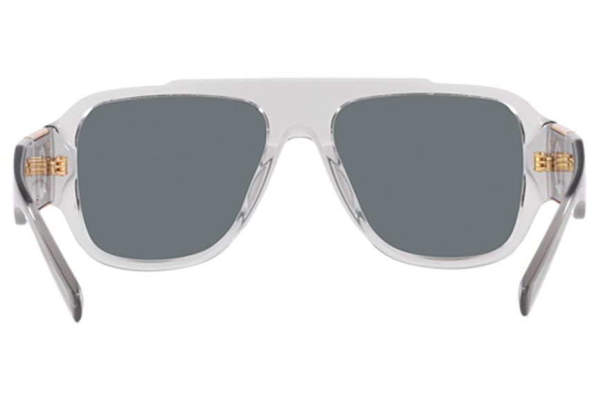 Slnečné okuliare Versace Macy'S Aviator VE4436U 530580 Flat Top Sivé