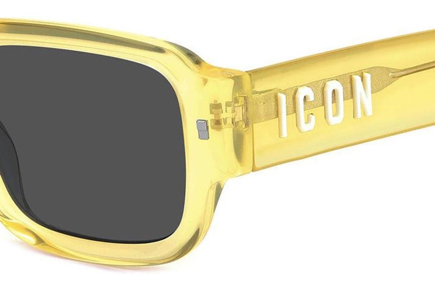 Slnečné okuliare Dsquared2 ICON0009/S 40G/IR Obdĺžníkové Žlté