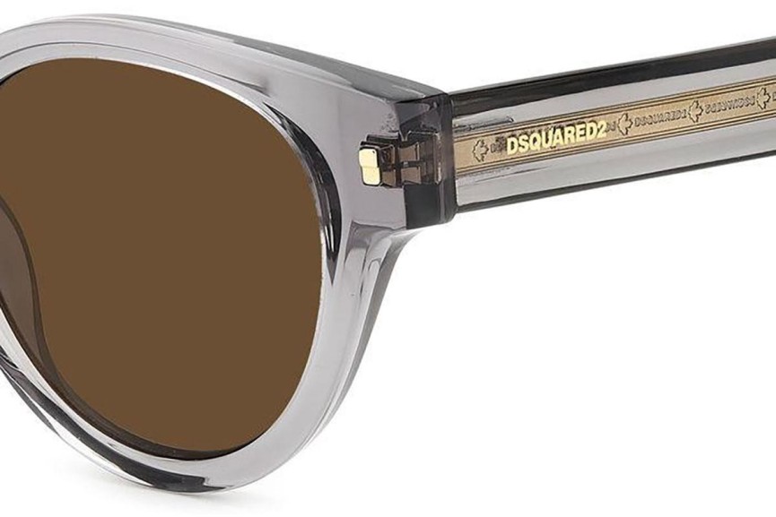 Slnečné okuliare Dsquared2 D20077/S KB7/70 Oválne Sivé