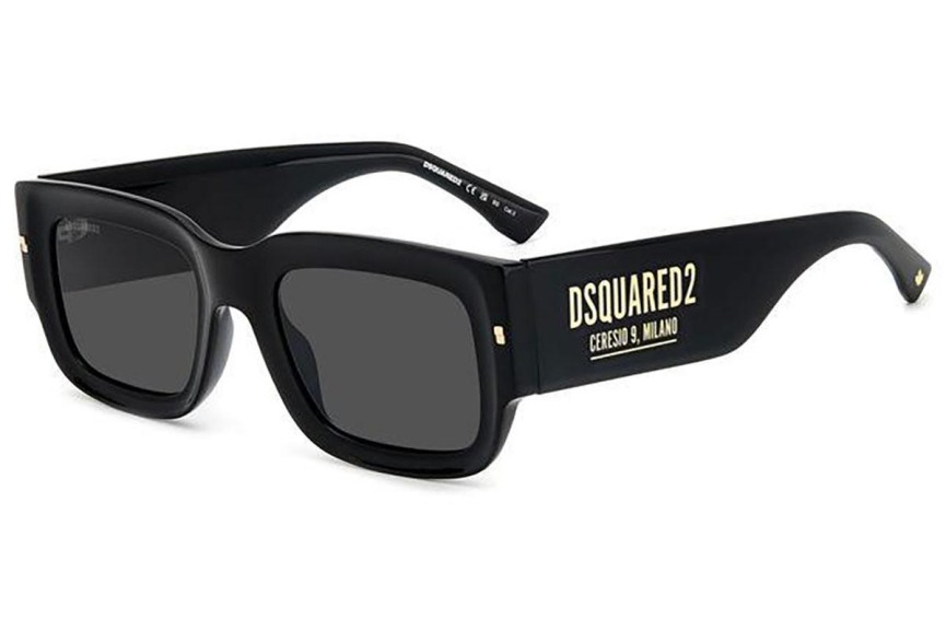 Slnečné okuliare Dsquared2 D20089/S 2M2/IR Obdĺžníkové Čierne