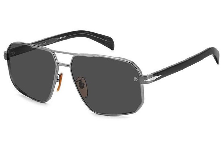 Slnečné okuliare David Beckham DB7102/S 85K/M9 Polarized Pilot Strieborné