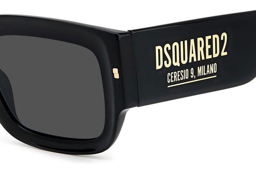 Slnečné okuliare Dsquared2 D20089/S 2M2/IR Obdĺžníkové Čierne