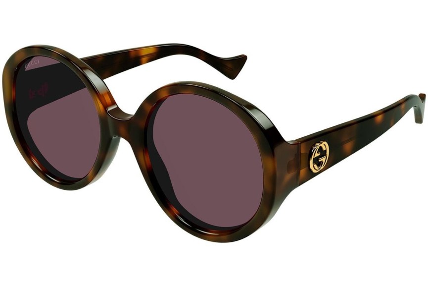 Slnečné okuliare Gucci GG1256S 003 Okrúhle Havana