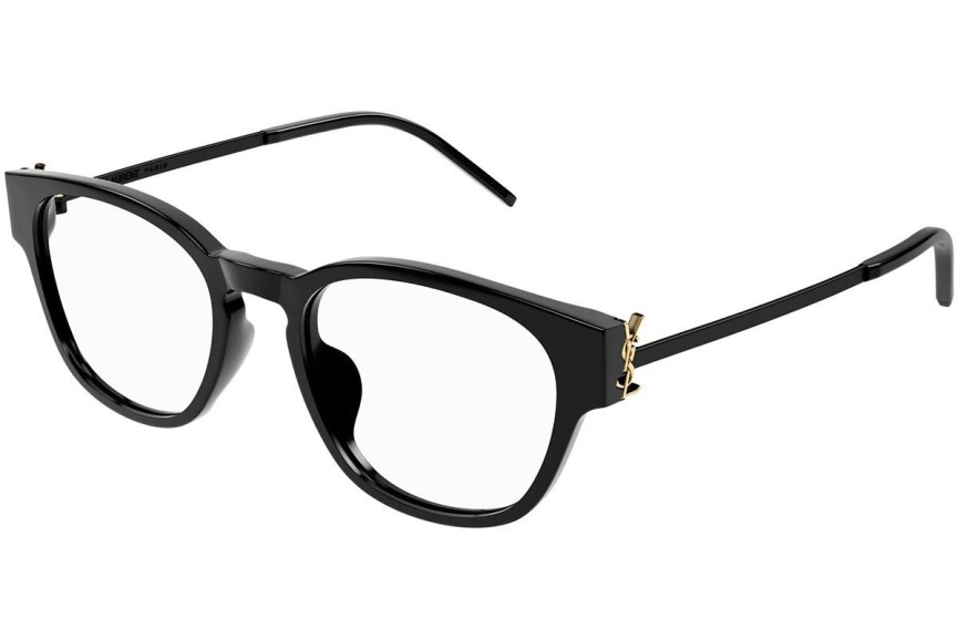 Okuliare Saint Laurent SLM48O_D/F 001 Okrúhle Čierne