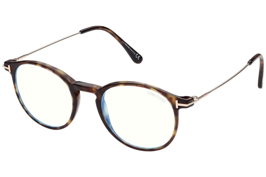 Okuliare Tom Ford FT5759-B 052 Okrúhle Havana