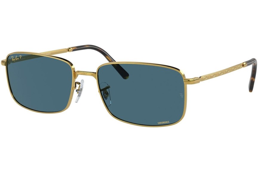 Slnečné okuliare Ray-Ban RB3717 9196S2 Polarized Obdĺžníkové Zlaté