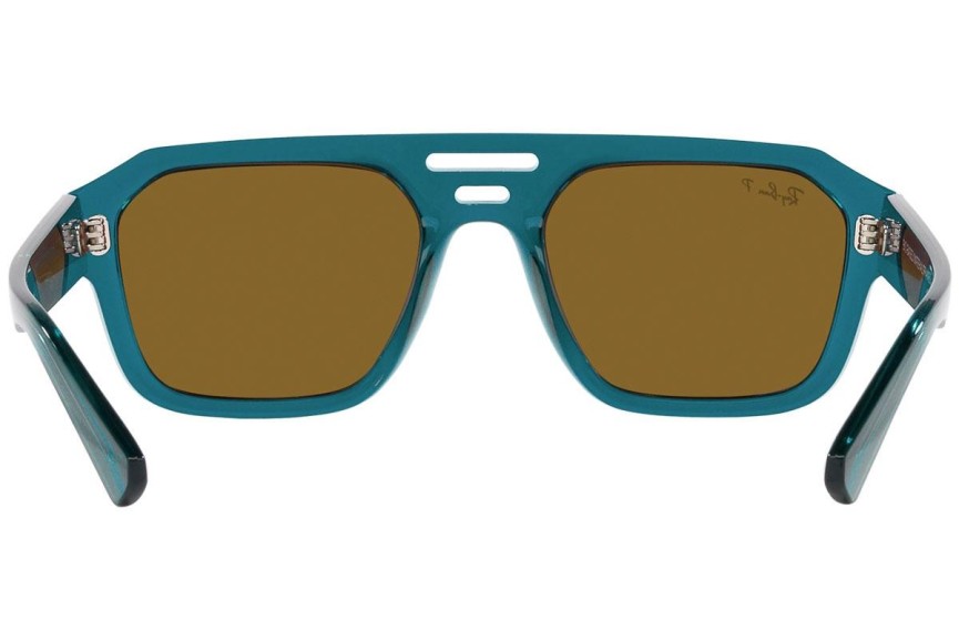 Slnečné okuliare Ray-Ban Corrigan RB4397 668383 Polarized Flat Top Modré