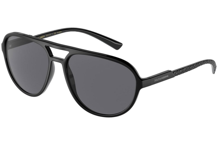 Slnečné okuliare Dolce & Gabbana DG6150 252581 Polarized Pilot Čierne