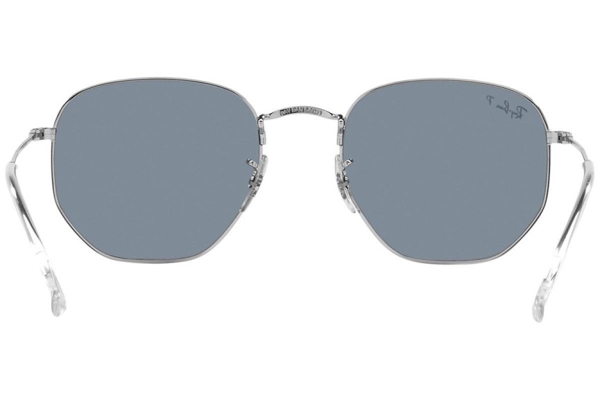 Slnečné okuliare Ray-Ban Hexagonal RB3548N 003/02 Polarized Okrúhle Strieborné