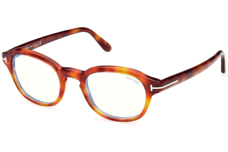 Okuliare Tom Ford FT5871-B 053 Okrúhle Havana