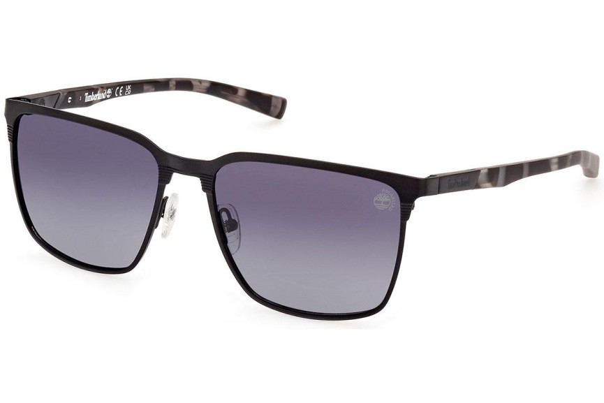 Slnečné okuliare Timberland TB9314 02D Polarized Squared Čierne