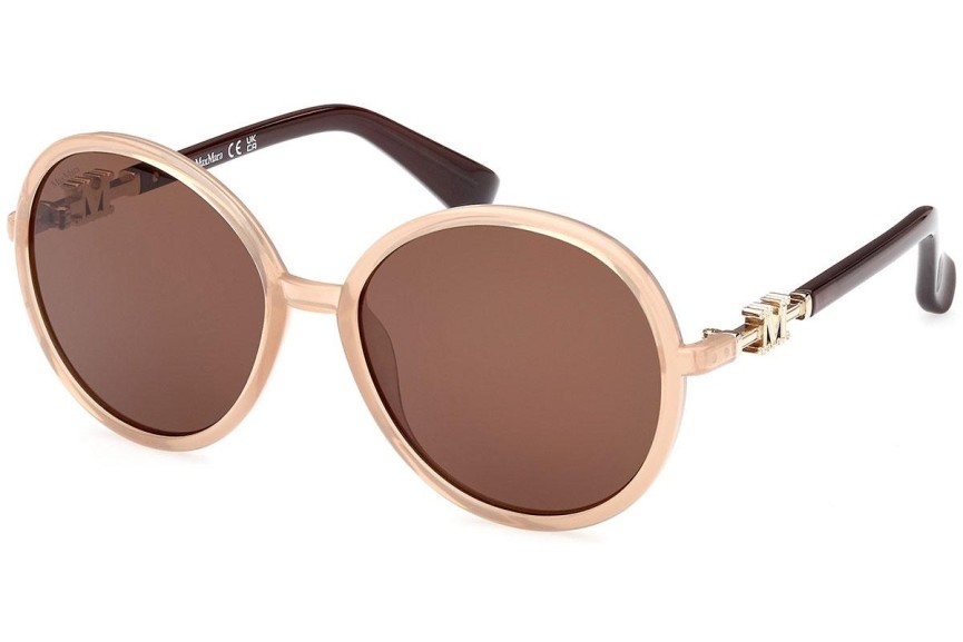 Slnečné okuliare Max Mara MM0065 59F Okrúhle Béžové