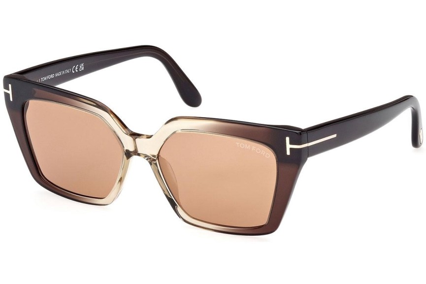 Slnečné okuliare Tom Ford FT1030 47J Cat Eye Hnedé