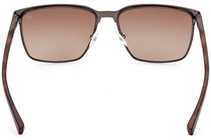 Slnečné okuliare Timberland TB9314 13H Polarized Squared Hnedé