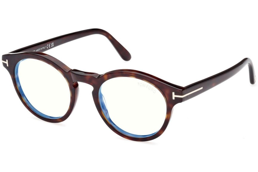 Okuliare Tom Ford FT5887-B 052 Okrúhle Havana