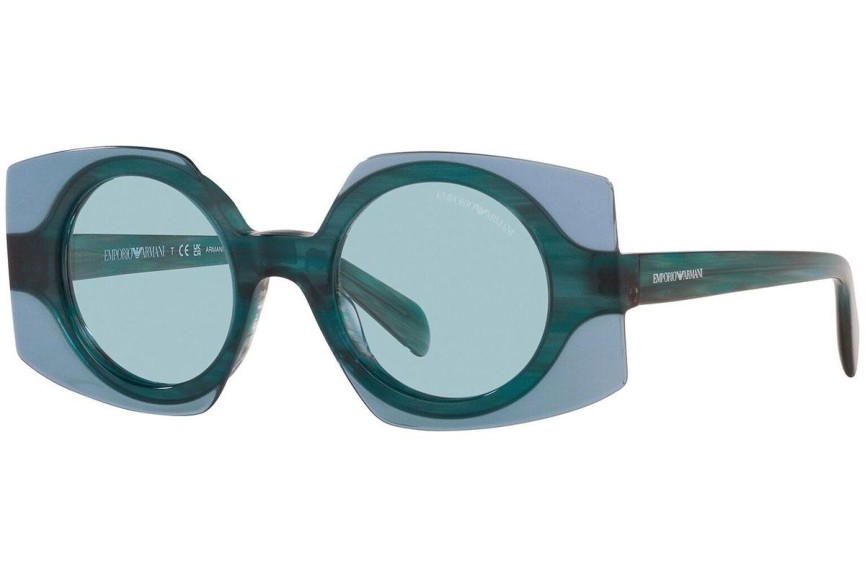 Slnečné okuliare Emporio Armani EA4207 603180 Okrúhle Zelené