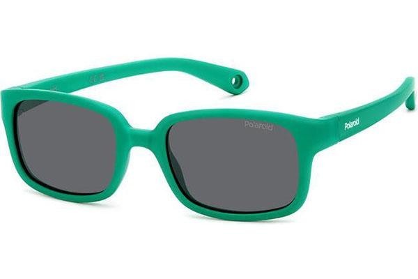 Slnečné okuliare Polaroid Junior PLDK008/S DLD/M9 Polarized Obdĺžníkové Zelené