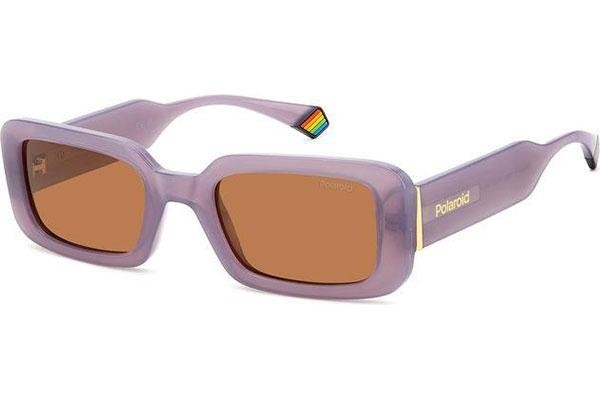 Slnečné okuliare Polaroid PLD6208/S/X 789/HE Polarized Obdĺžníkové Fialové