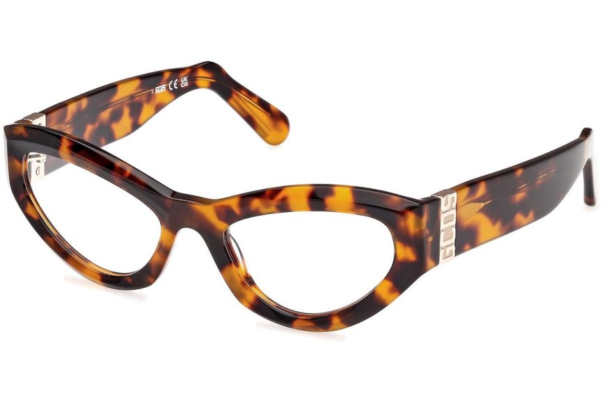 Okuliare GCDS GD5024 052 Cat Eye Havana